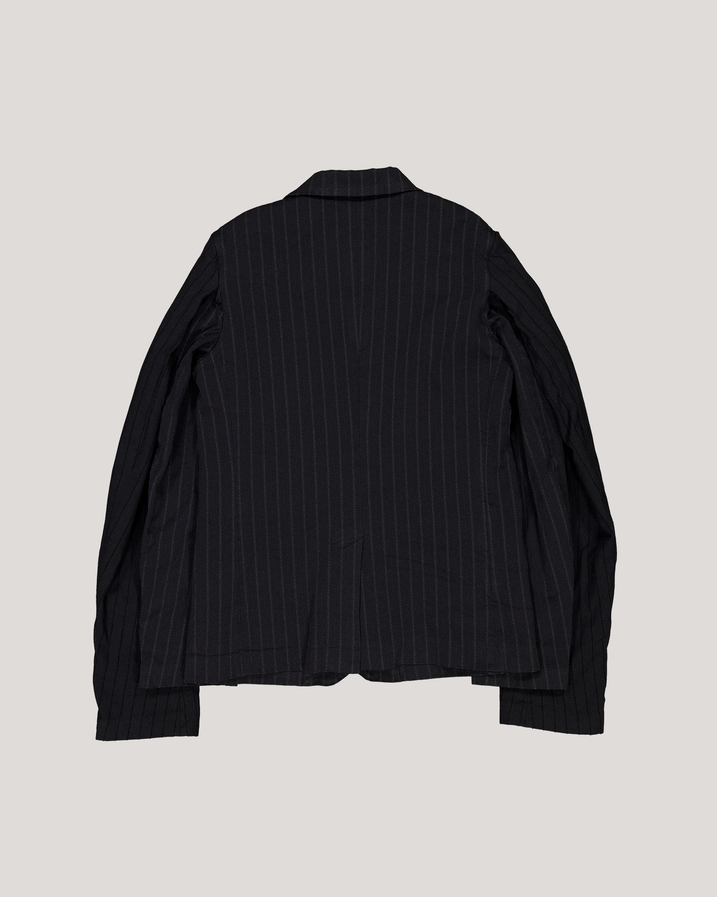 CDG BLACK DOUBLE SLEEVE STRIPED TAILORED JACKET