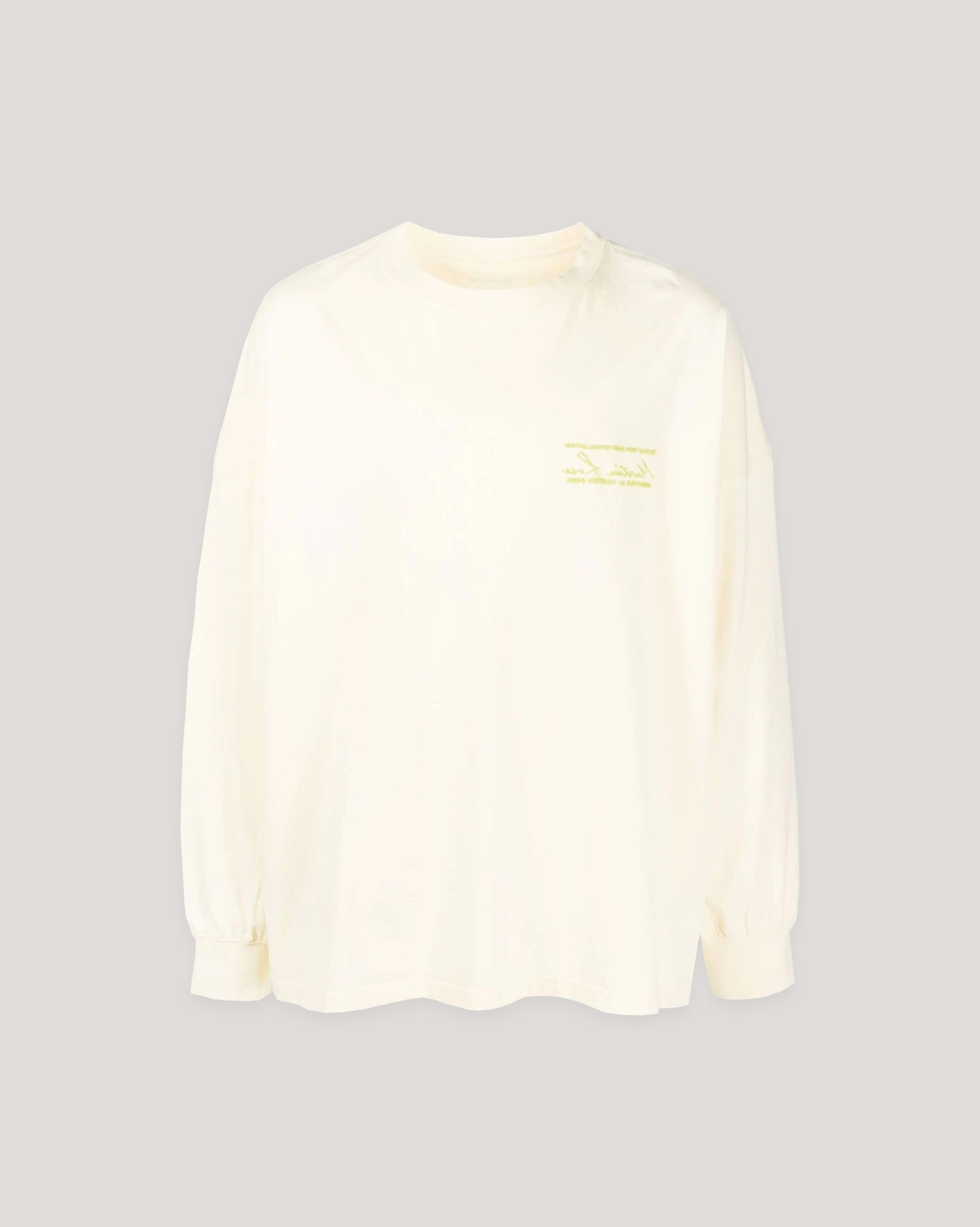 MARTINE ROSE EMBROIDERED LOGO LONG SLEEVE TEE