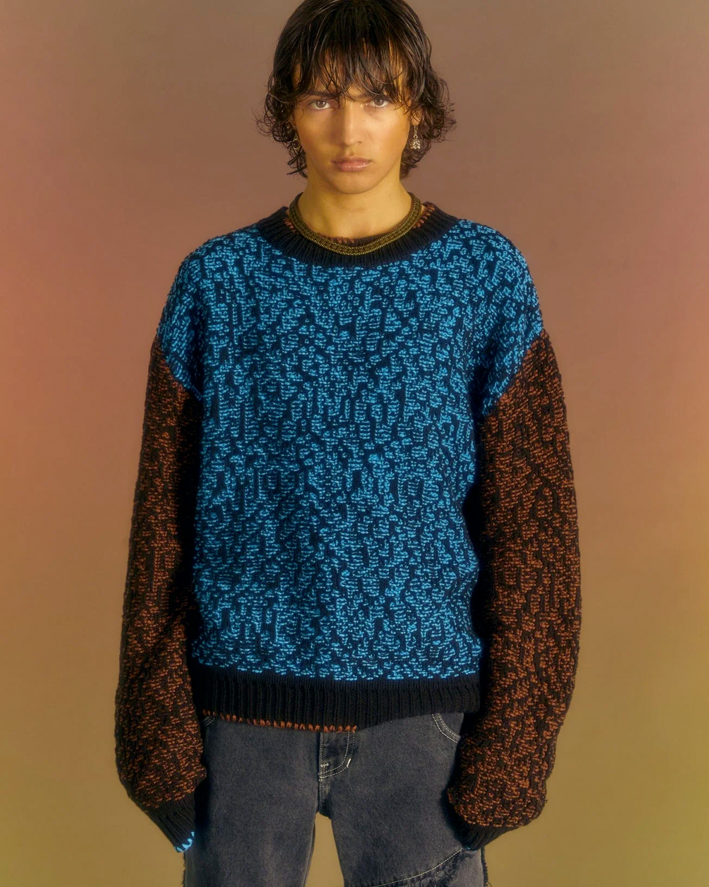 ANDERSSON BELL NET CREW-NECK SWEATER