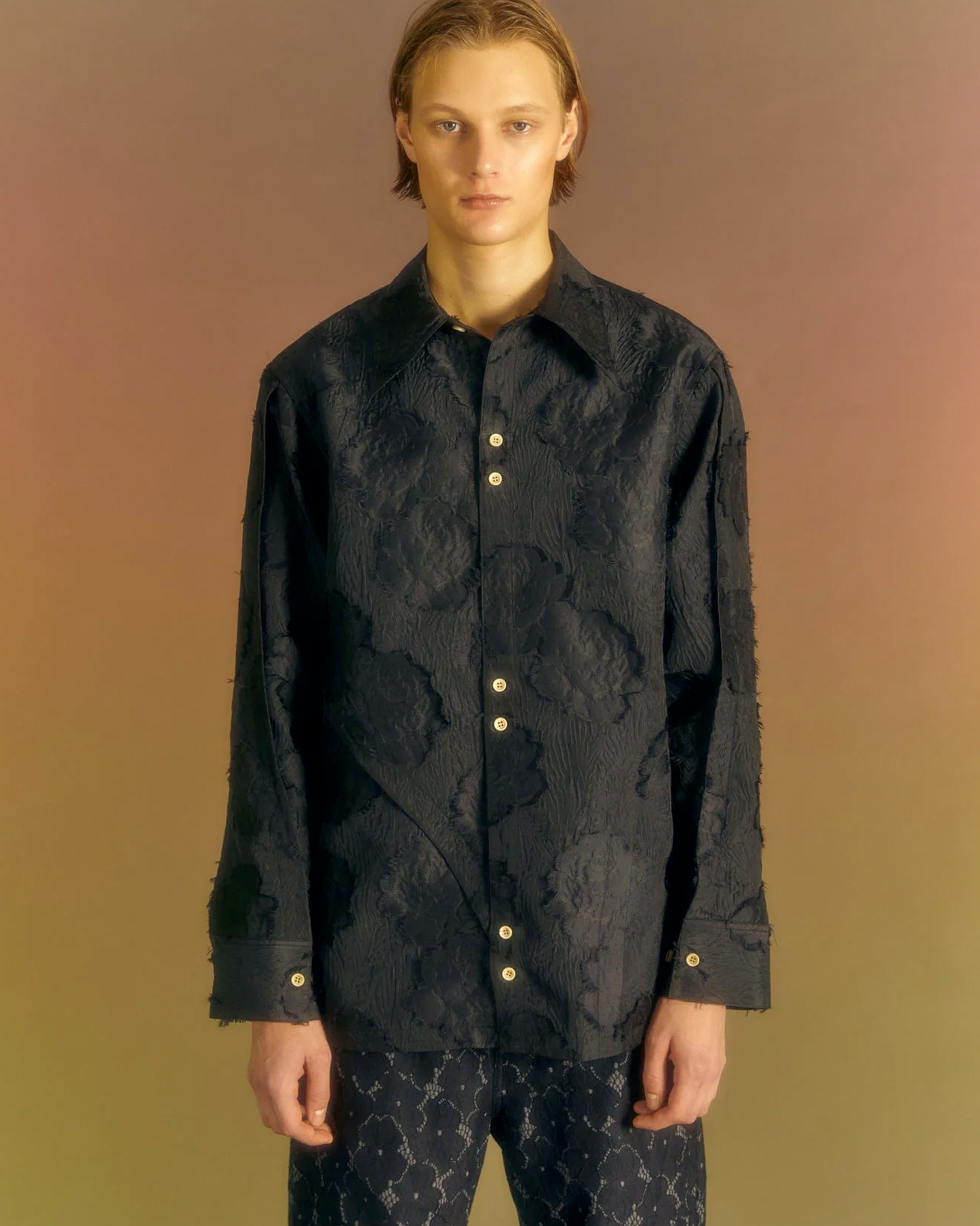 ANDERSSON BELL FLOWER EMBROIDERY SHIRT M11