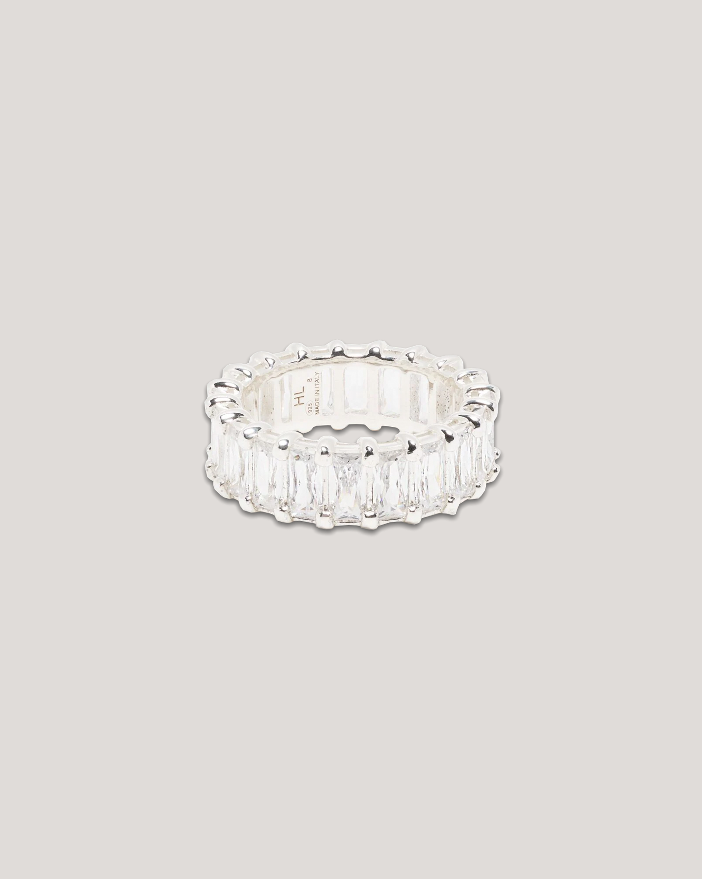 HATTON LABS BAGUETTE ETERNITY RING CLEAR