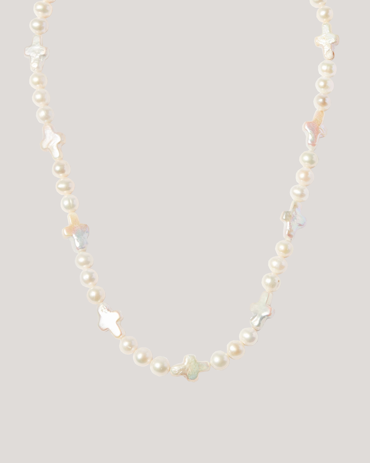 HATTON LABS CROSS PEARL CHAIN NECKLACE