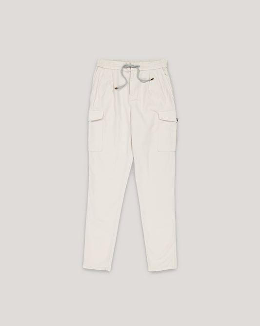 BRUNELLO CUCINELLI PLEATED DRAWSTRING TROUSER MARBLE